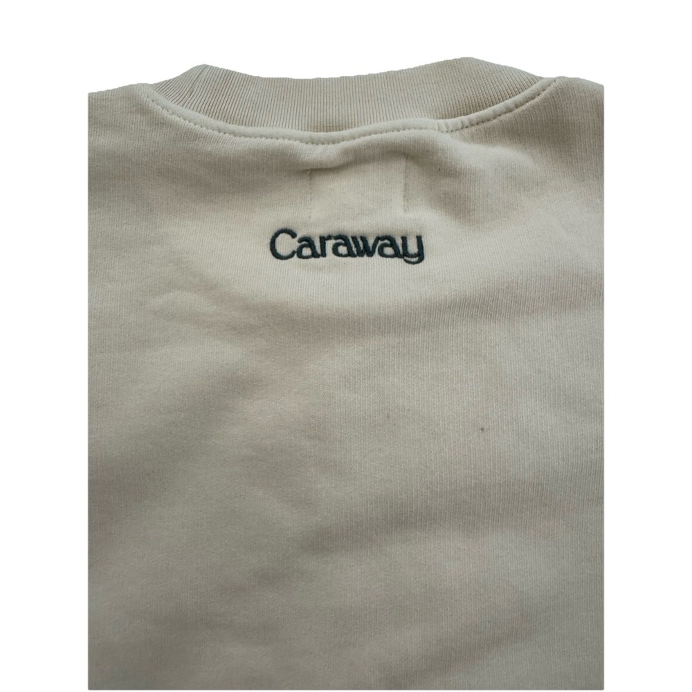 Mate The Label Oversized Organic Cotton Crewneck Embroidered Small Lounge Cream - Picture 7 of 13
